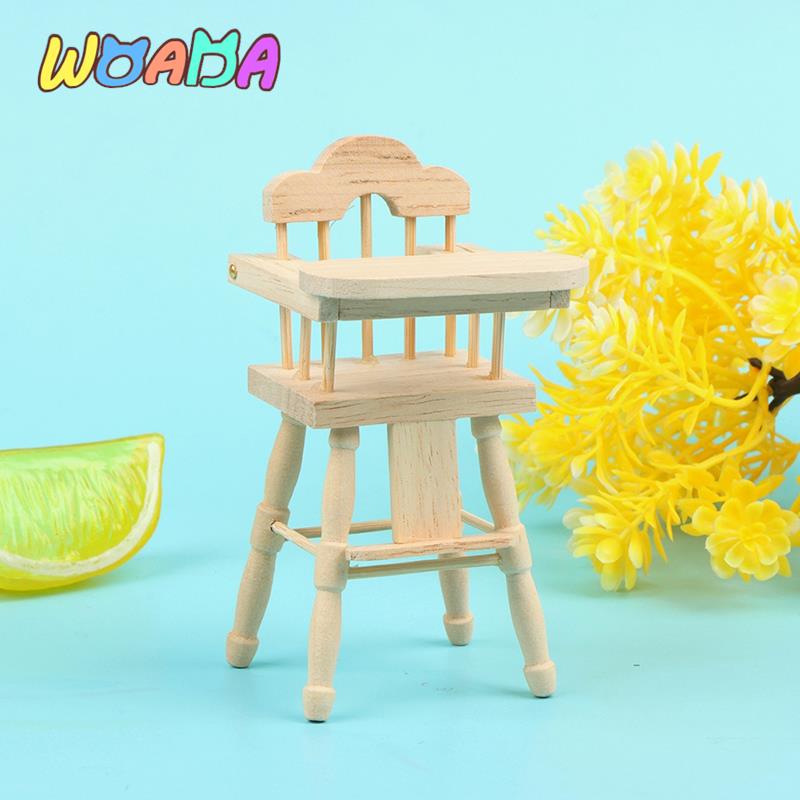 1:12 Dollhouse Kitchen Furniture Mini Dining Chair High Chair Baby Dining Chair Model Accessory For Doll House Decor Pretend Toy 1:12 Dollhouse Kitchen Furniture Mini Dining Chair High Chair Baby Dining Chair Model Accessory For Doll House Decor Pretend Toy