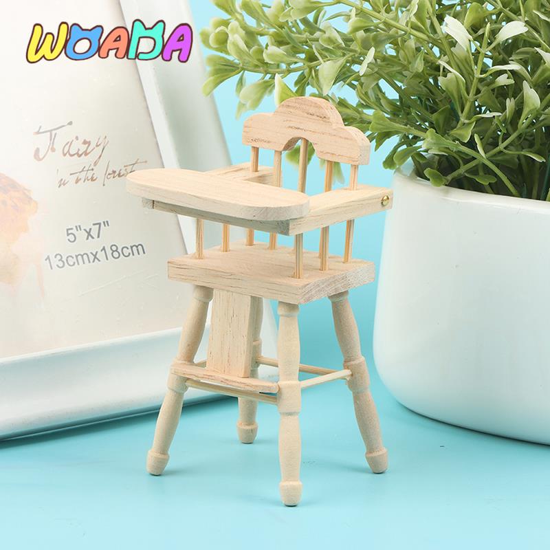 1:12 Dollhouse Kitchen Furniture Mini Dining Chair High Chair Baby Dining Chair Model Accessory For Doll House Decor Pretend Toy 1:12 Dollhouse Kitchen Furniture Mini Dining Chair High Chair Baby Dining Chair Model Accessory For Doll House Decor Pretend Toy