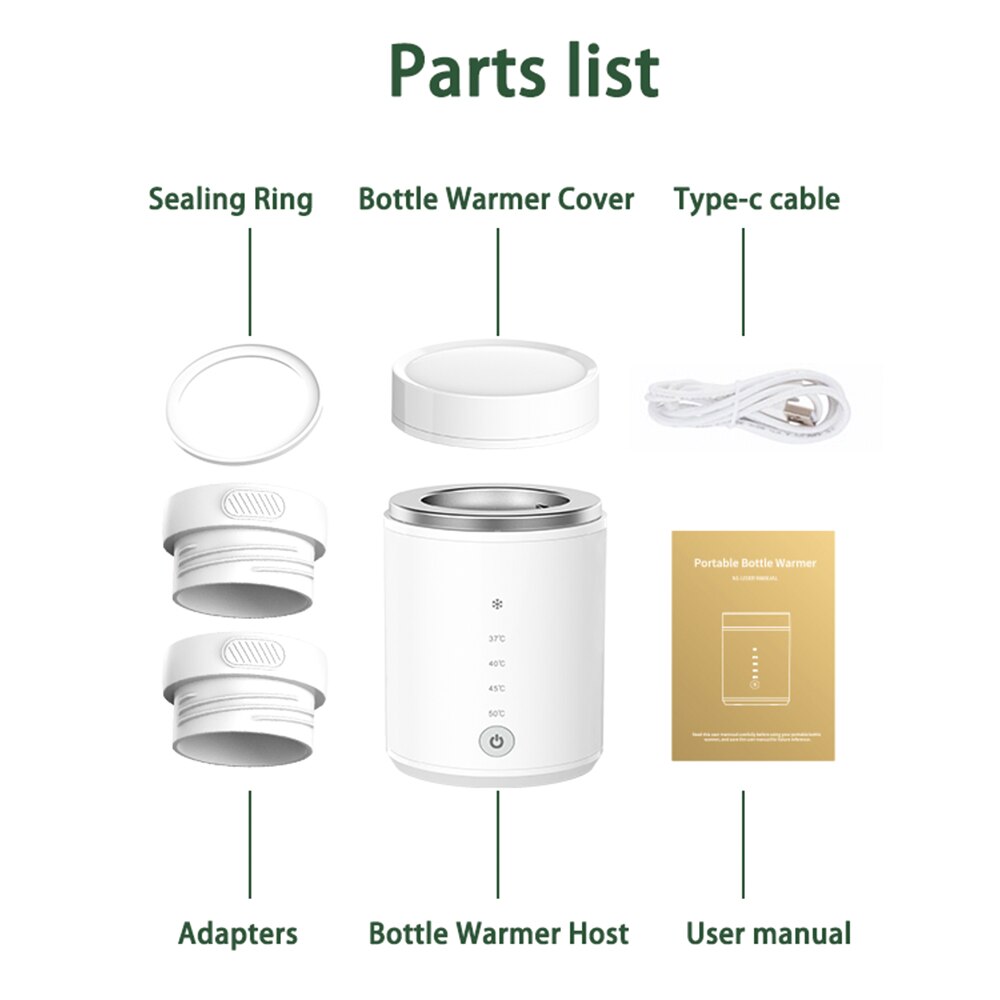 Taşınabilir bebek s&uuml;t şişesi isıtıcı kablosuz s&uuml;t ısıtıcı buz &ccedil;&ouml;zme ve ısıtma &ccedil;ift modları 4 seviyeleri sıcaklık dahili pil