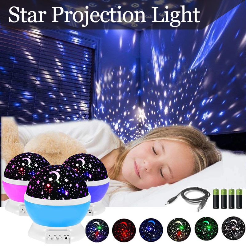 Star LED Projector Starry Sky Lamp Rotating Cute Room Decor Kawaii USB Battery Powered Night Light for Kids Baby Girl Bedroom Star LED Projector Starry Sky Lamp Rotating Cute Room Decor Kawaii USB Battery Powered Night Light for Kids Baby Girl Bedroom