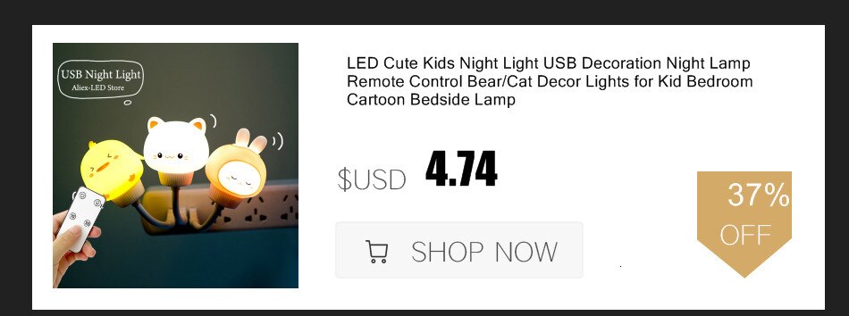 LED Chlidren USB Night Light Cute Cartoon Night Lamp Bear Remote Control for Baby Kid Bedroom Decor Bedside Lamp Christmas Gift