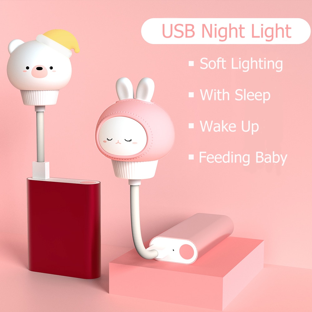LED Chlidren USB Night Light Cute Cartoon Night Lamp Bear Remote Control for Baby Kid Bedroom Decor Bedside Lamp Christmas Gift LED Chlidren USB Night Light Cute Cartoon Night Lamp Bear Remote Control for Baby Kid Bedroom Decor Bedside Lamp Christmas Gift