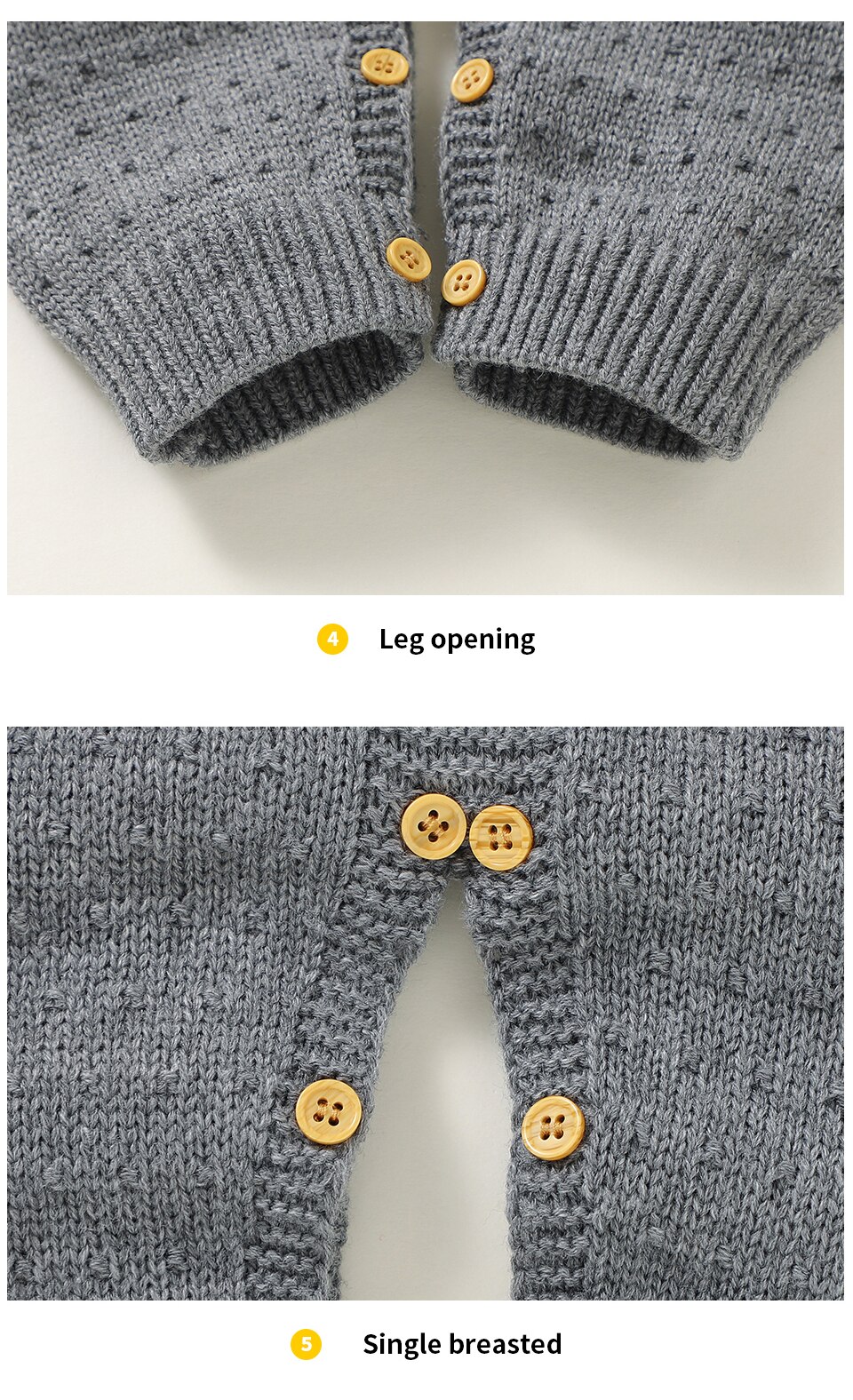 Bebek tulum &ouml;rme yenidoğan erkek kız uzun kollu tulumlar kıyafetler sonbahar kış rahat bebek Unisex giyim giysi 0-18m