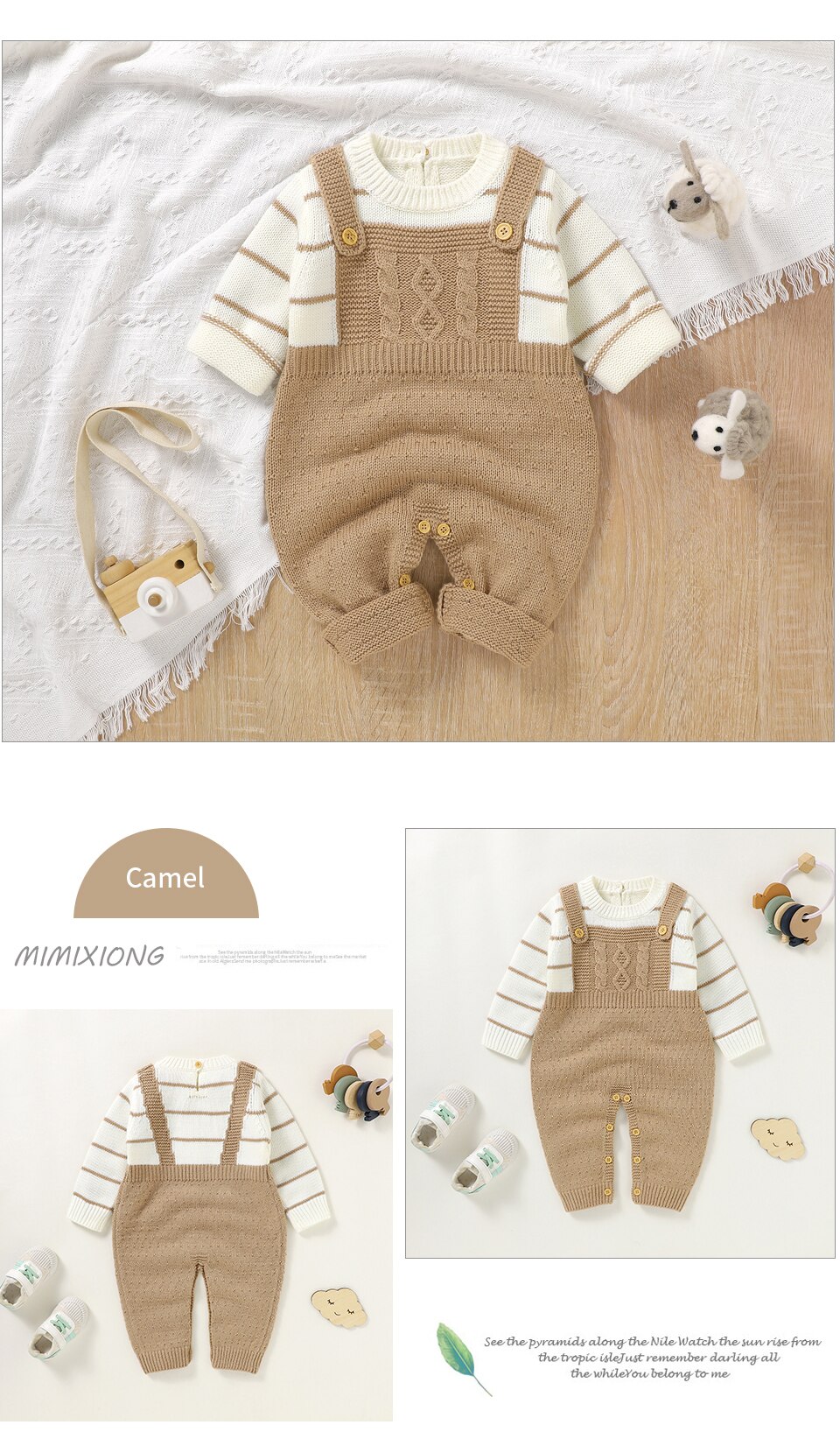 Bebek tulum &ouml;rme yenidoğan erkek kız uzun kollu tulumlar kıyafetler sonbahar kış rahat bebek Unisex giyim giysi 0-18m