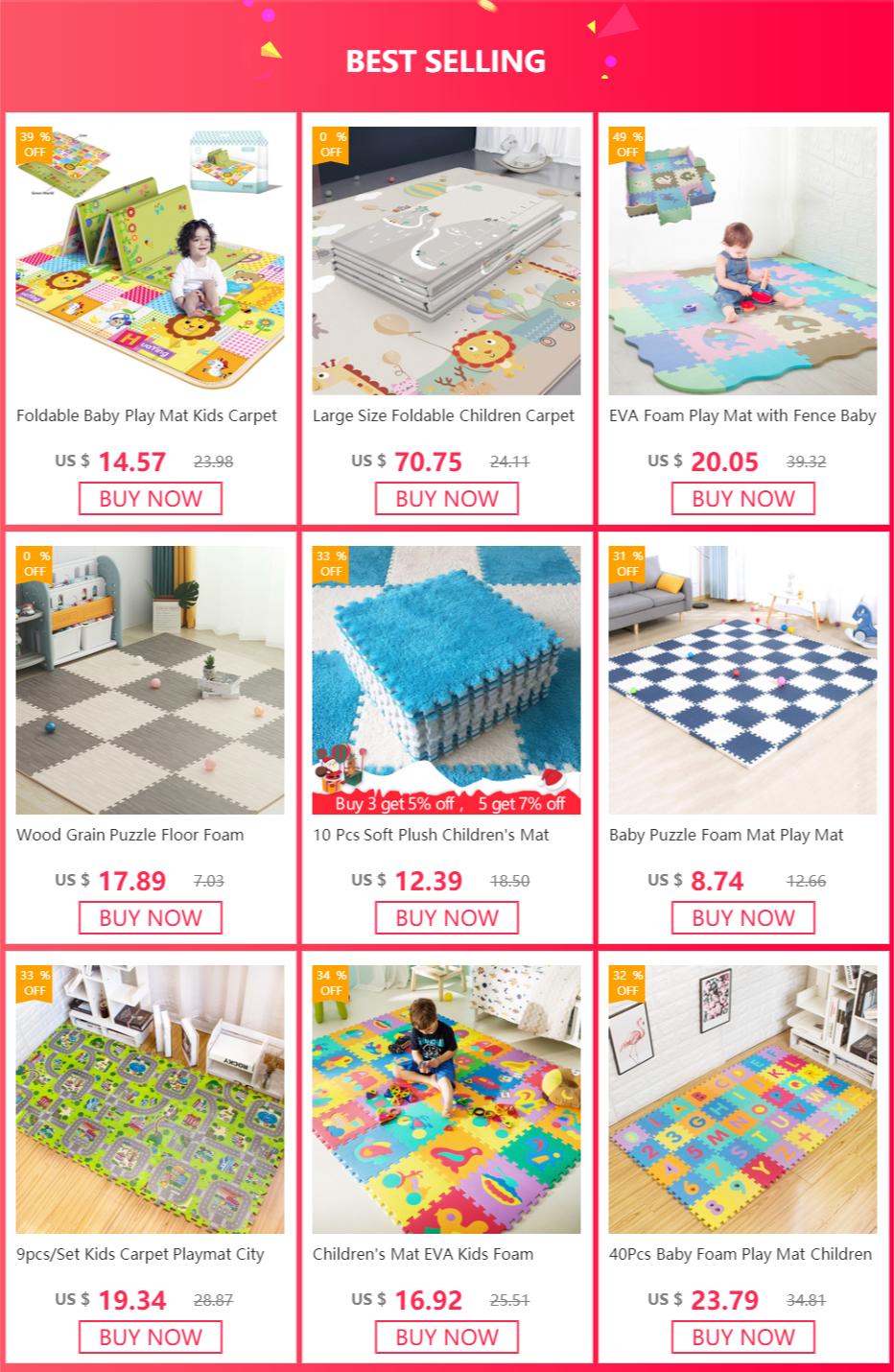 Baby Play Mat Foldable Children Carpet Double-Sided Cartoon Pattern Kids Room Carpet Educational Activity Surface Easy to Carry