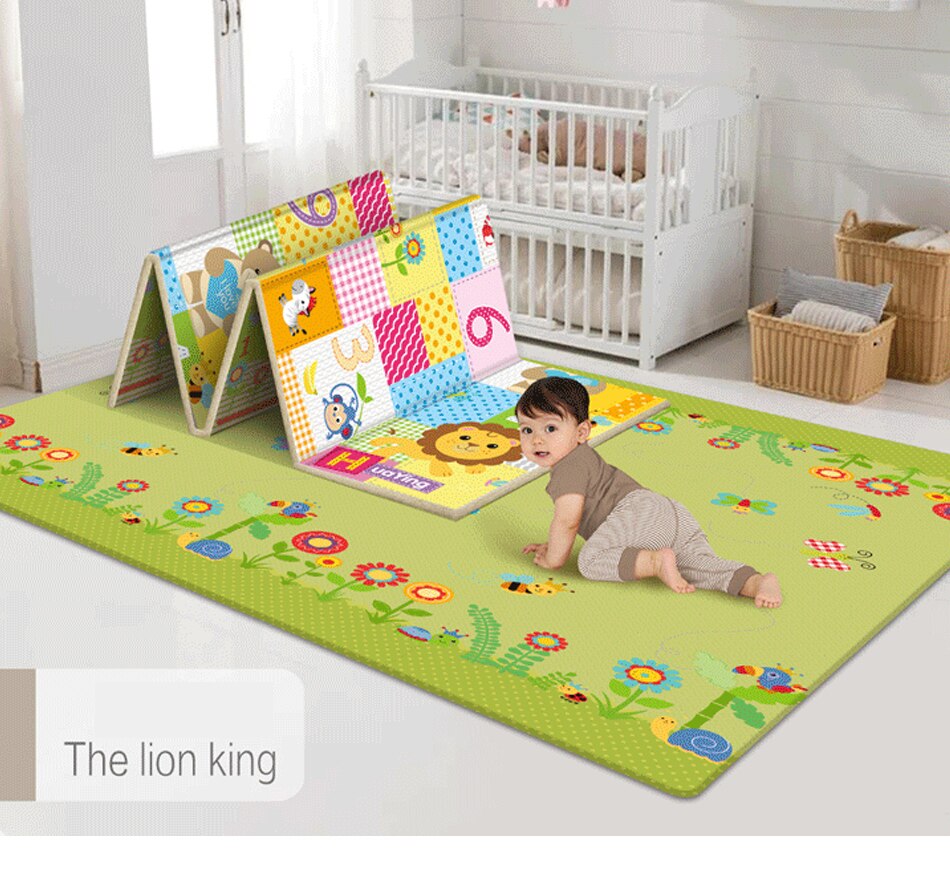 180x100 Foldable Baby Play Mat Educational Children's Carpet Children Room Climbing Pad Non-Toxic Kids Rug Activitys Games Toys
