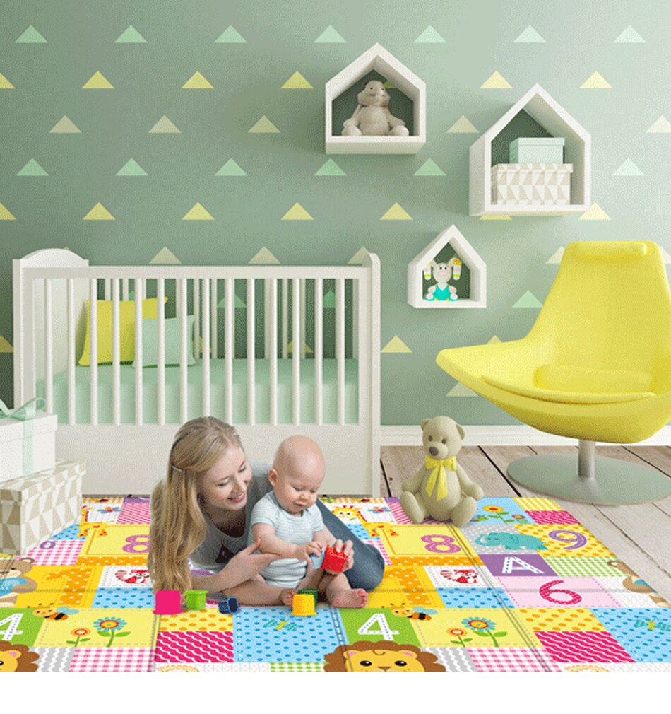 180x100 Foldable Baby Play Mat Educational Children's Carpet Children Room Climbing Pad Non-Toxic Kids Rug Activitys Games Toys