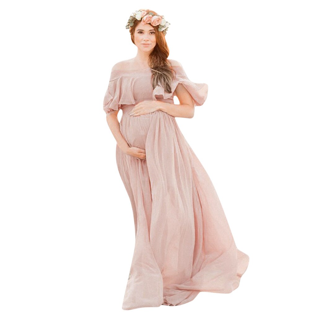 Maternity Dresses For Photo Shoot Chiffon Pregnancy Dress Photography Props Maxi Gown Dresses For Pregnant Women Clothes 2022New