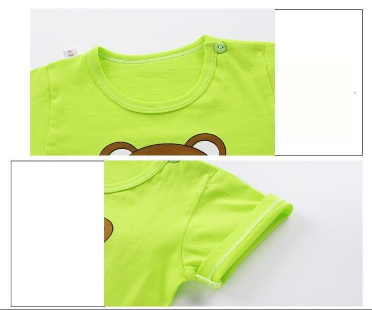 Marka pamuk bebek setleri eğlence spor Boy T-shirt + şort setleri bebek kıyafetleri erkek bebek giysileri