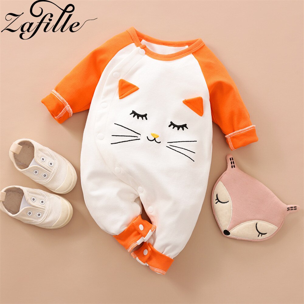 ZAFILLE Animals Newborn Clothing Cute Cartoon Crawlers For Kids Unisex Baby's Rompers Girls Overalls For Children's Jumpsuits