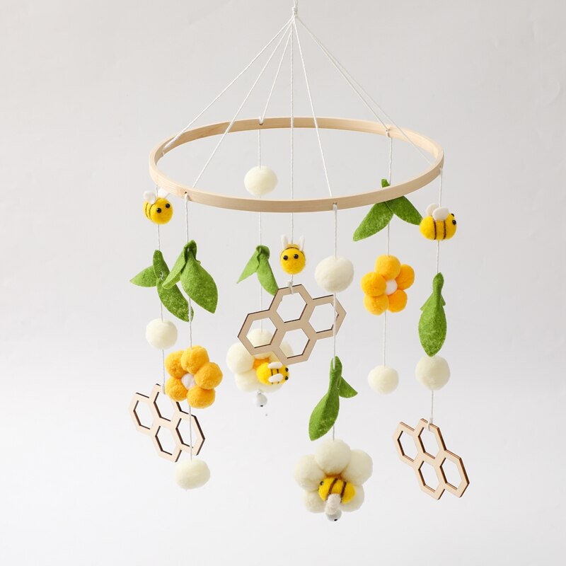 Baby Cribs Rattle Toys 0-12 Months Wooden Baby Mobile Newborn Bee Animal Shape Bed Bell Hanging Toys Bracket Baby Bed Toys Gifts Baby Cribs Rattle Toys 0-12 Months Wooden Baby Mobile Newborn Bee Animal Shape Bed Bell Hanging Toys Bracket Baby Bed Toys Gifts