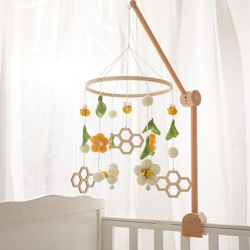 Baby Cribs Rattle Toys 0-12 Months Wooden Baby Mobile Newborn Bee Animal Shape Bed Bell Hanging Toys Bracket Baby Bed Toys Gifts Baby Cribs Rattle Toys 0-12 Months Wooden Baby Mobile Newborn Bee Animal Shape Bed Bell Hanging Toys Bracket Baby Bed Toys Gifts