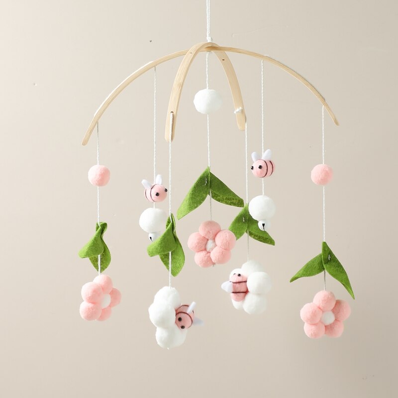Baby Cribs Rattle Toys 0-12 Months Wooden Baby Mobile Newborn Bee Animal Shape Bed Bell Hanging Toys Bracket Baby Bed Toys Gifts Baby Cribs Rattle Toys 0-12 Months Wooden Baby Mobile Newborn Bee Animal Shape Bed Bell Hanging Toys Bracket Baby Bed Toys Gifts