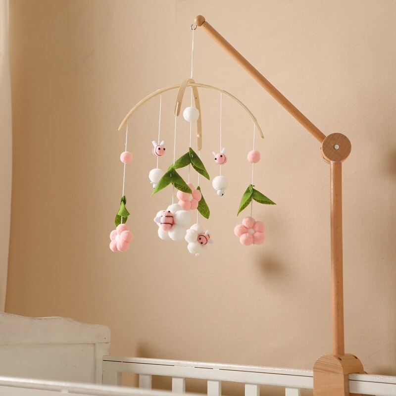 Baby Cribs Rattle Toys 0-12 Months Wooden Baby Mobile Newborn Bee Animal Shape Bed Bell Hanging Toys Bracket Baby Bed Toys Gifts Baby Cribs Rattle Toys 0-12 Months Wooden Baby Mobile Newborn Bee Animal Shape Bed Bell Hanging Toys Bracket Baby Bed Toys Gifts