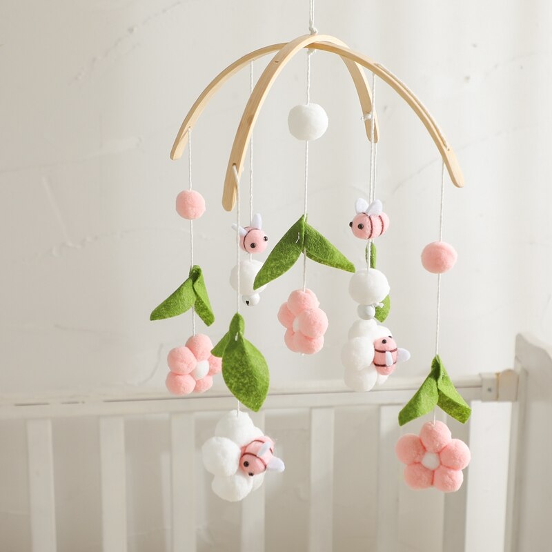 Baby Cribs Rattle Toys 0-12 Months Wooden Baby Mobile Newborn Bee Animal Shape Bed Bell Hanging Toys Bracket Baby Bed Toys Gifts Baby Cribs Rattle Toys 0-12 Months Wooden Baby Mobile Newborn Bee Animal Shape Bed Bell Hanging Toys Bracket Baby Bed Toys Gifts