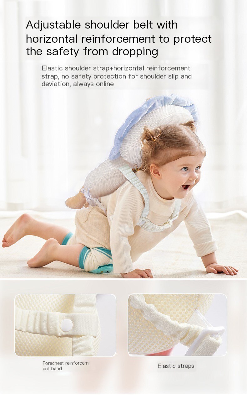 AIBEDILA Baby Head Protector Safety Pad Injured Cartoon Security Pillows Cushion Back Prevent Breathable Anti-drop Pillow 1-3T