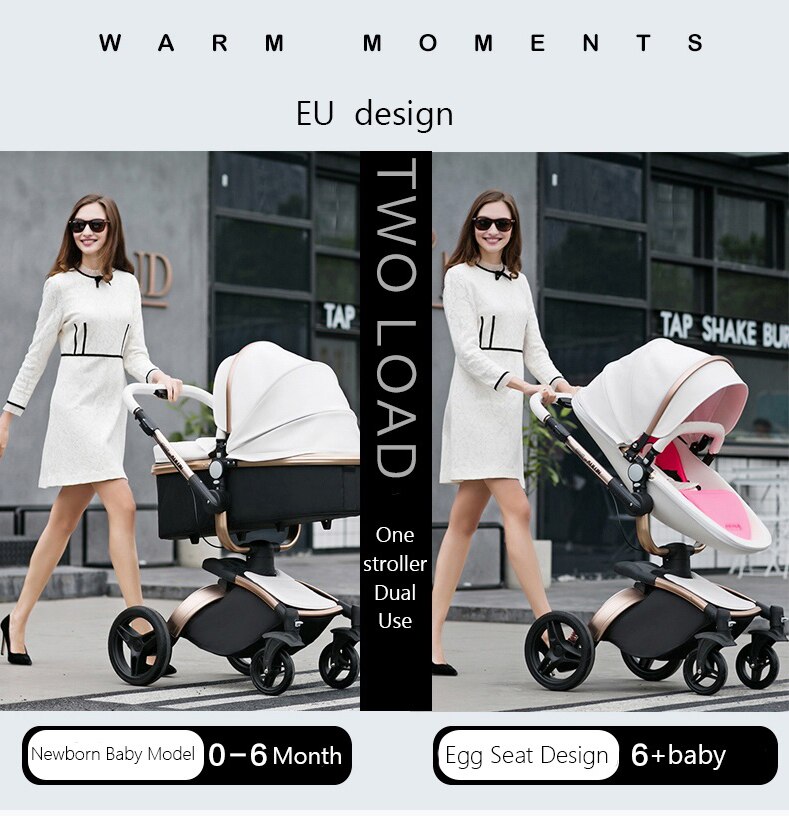 Fast & Free Shipping Aulon Baby Stroller 3 in 1 Free Duty High land-scape  Pram Fashion Carriage on used for New Born to age 4