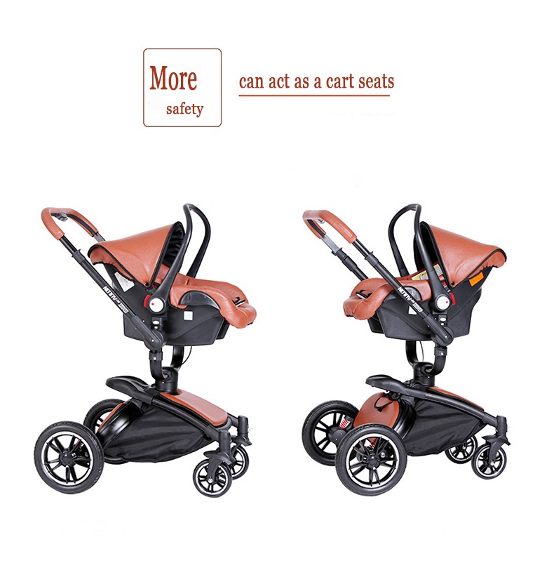 Fast & Free Shipping Aulon Baby Stroller 3 in 1 Free Duty High land-scape  Pram Fashion Carriage on used for New Born to age 4