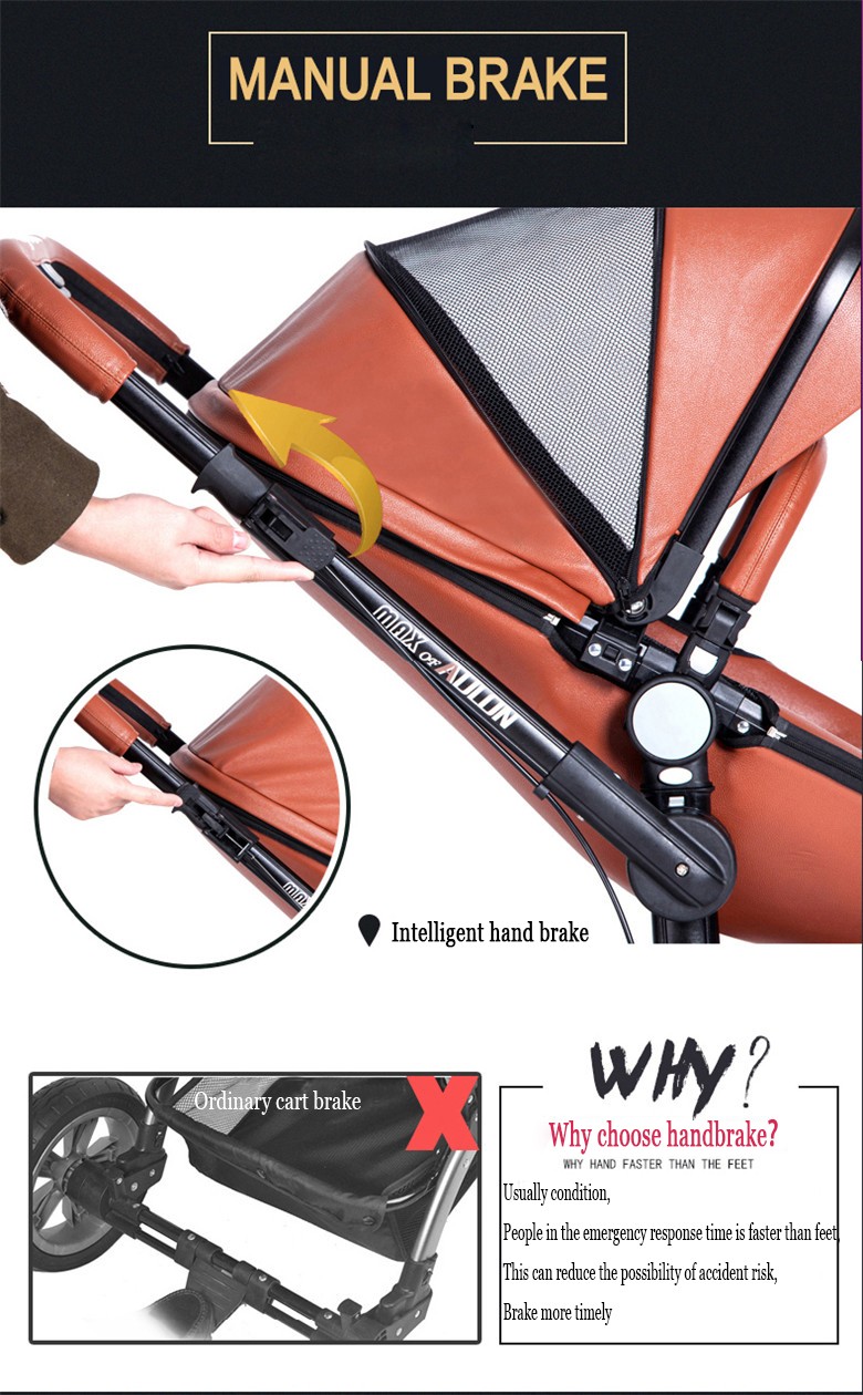 Fast & Free Shipping Aulon Baby Stroller 3 in 1 Free Duty High land-scape  Pram Fashion Carriage on used for New Born to age 4