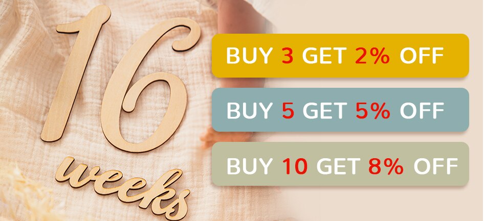 12pcs Baby Milestone Number Monthly Memorial Cards Newborn Baby Paper Wooden Engraved Age Photography Accessories Birthing Gift