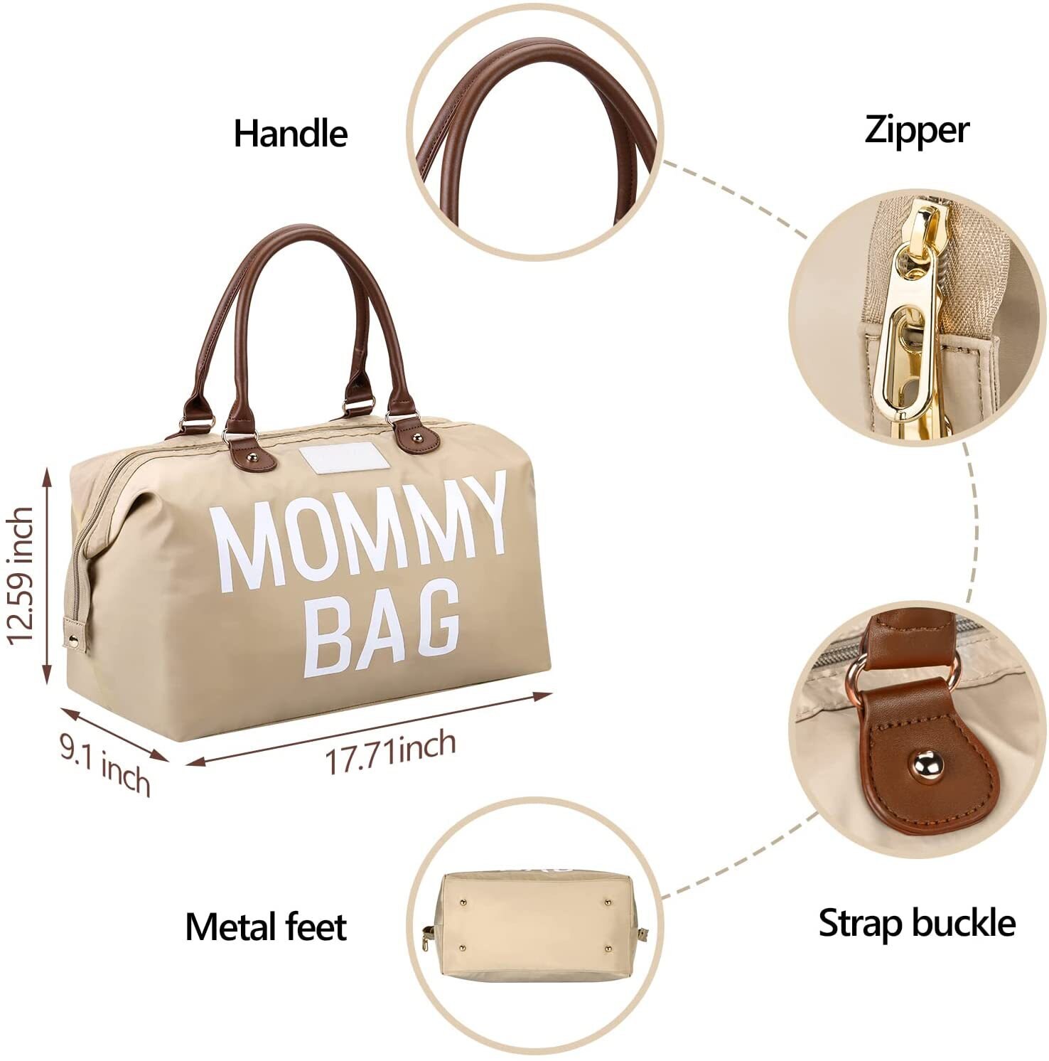 Mama Tote Bag Maternity Diaper Mommy Large Capacity Bag Women Nappy Organizer Stroller  Bag Baby Care Travel Backpack Mom Gifts