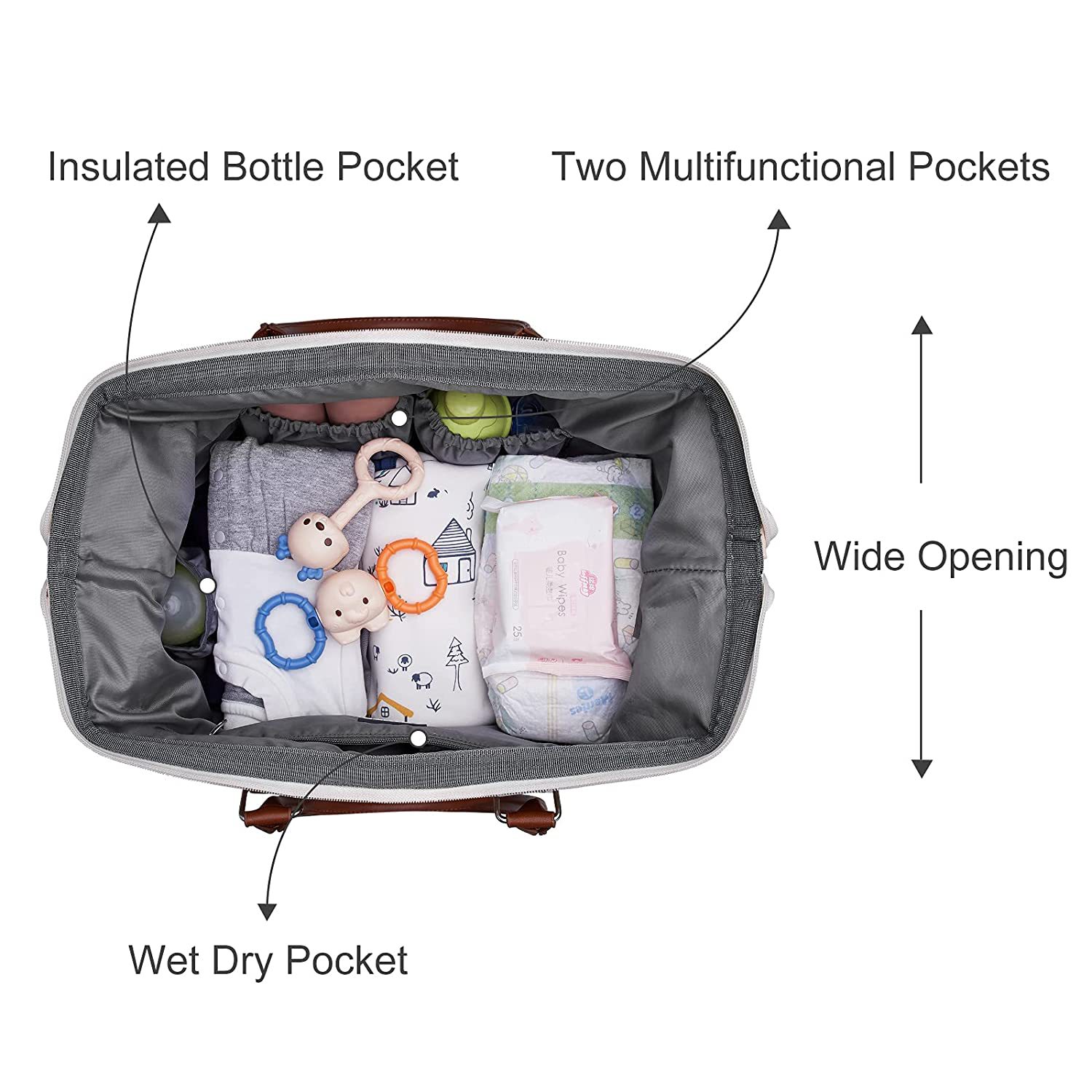 Travel Mommy Bag Portable Maternity Bag Milk Bottle Insulation Bag Large-capacity Mother and Baby Diaper Bag
