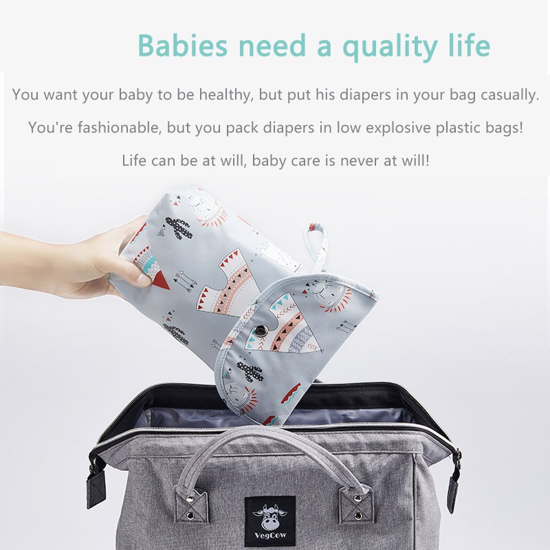Baby Diaper Bag Organizer Reusable Waterproof Wet/Dry Cloth Bag Mummy Storage Nappy Bag For Disposable Carrying Diaper Clothing Baby Diaper Bag Organizer Reusable Waterproof Wet/Dry Cloth Bag Mummy Storage Nappy Bag For Disposable Carrying Diaper Clothing