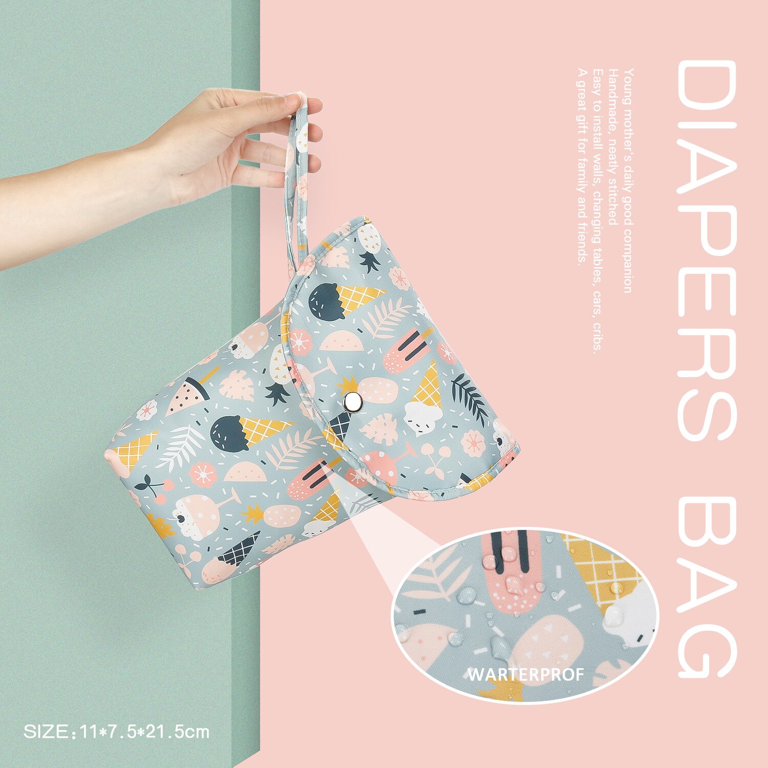 Baby Diaper Bag Organizer Reusable Waterproof Wet/Dry Cloth Bag Mummy Storage Nappy Bag For Disposable Carrying Diaper Clothing Baby Diaper Bag Organizer Reusable Waterproof Wet/Dry Cloth Bag Mummy Storage Nappy Bag For Disposable Carrying Diaper Clothing
