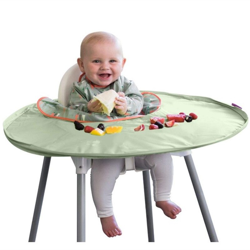 3in1 Baby Bib Table Cover Dining Chair Gown Waterproof Saliva Towel Burp Apron Food Feeding towel Gown/tray/storage bag