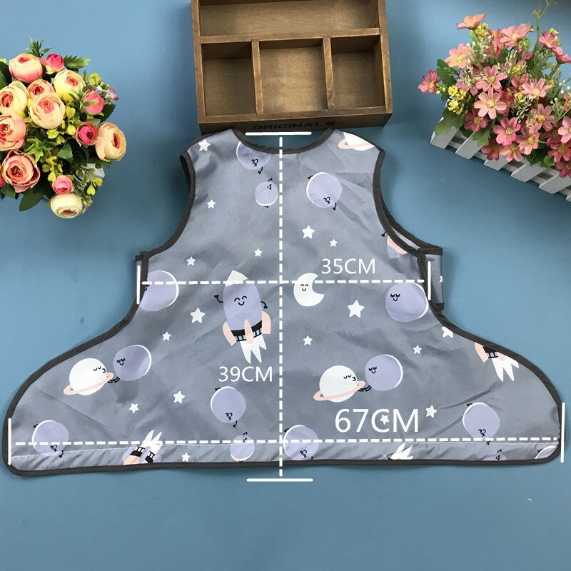 3in1 Baby Bib Table Cover Dining Chair Gown Waterproof Saliva Towel Burp Apron Food Feeding towel Gown/tray/storage bag