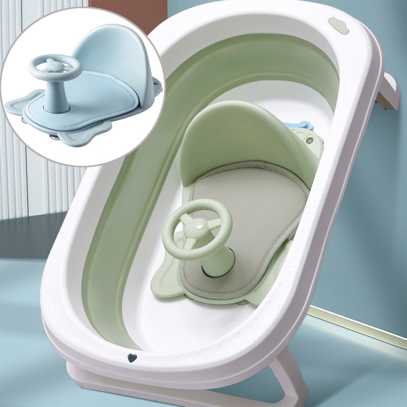 Baby Bath Seat Can Sit/Lie Down Newborn Non-slip Round Bathtub Seat with Non-Slip Soft Mat Universal Safety Support Bath Chair Baby Bath Seat Can Sit/Lie Down Newborn Non-slip Round Bathtub Seat with Non-Slip Soft Mat Universal Safety Support Bath Chair