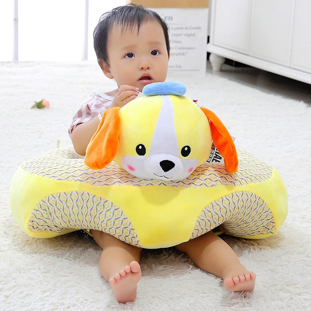 Cartoon Cradle Sofa Cover Washable No Filler Baby Sitting Chair Breathable Feeding Chair Cases Antiskid for Toddlers Supplies