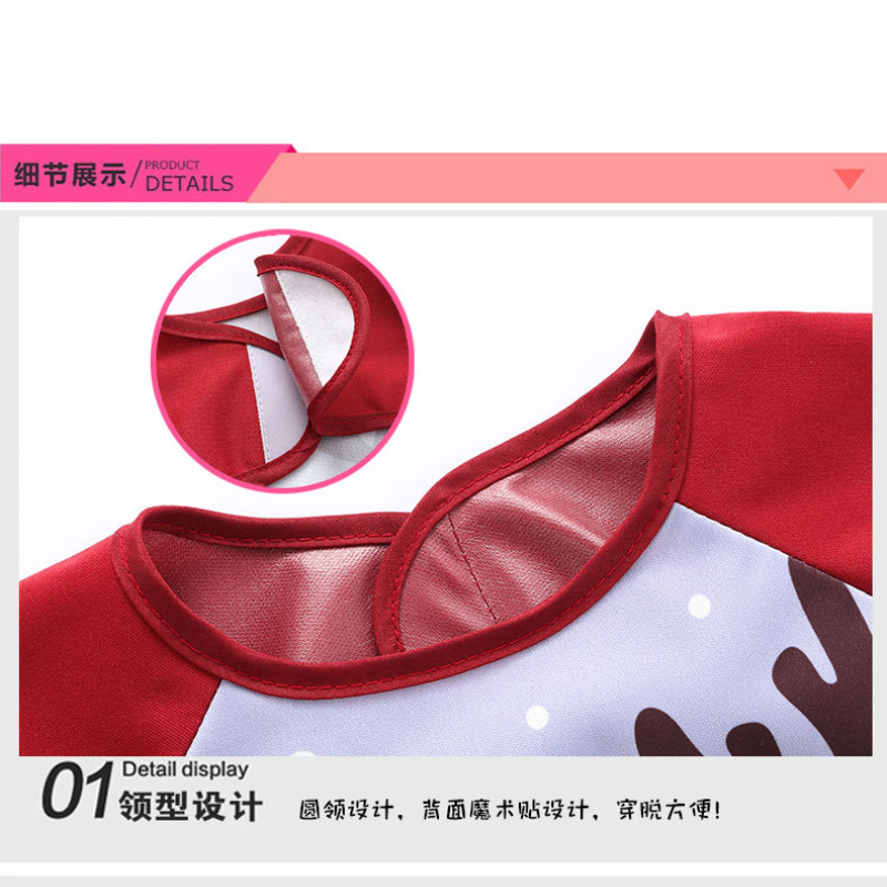 Baby Bibs Infant Kid Anti Dirty Waterproof Integrated Bib Mat Dining Chair Table Long Sleeve Art Smock Self Feeding High-quality