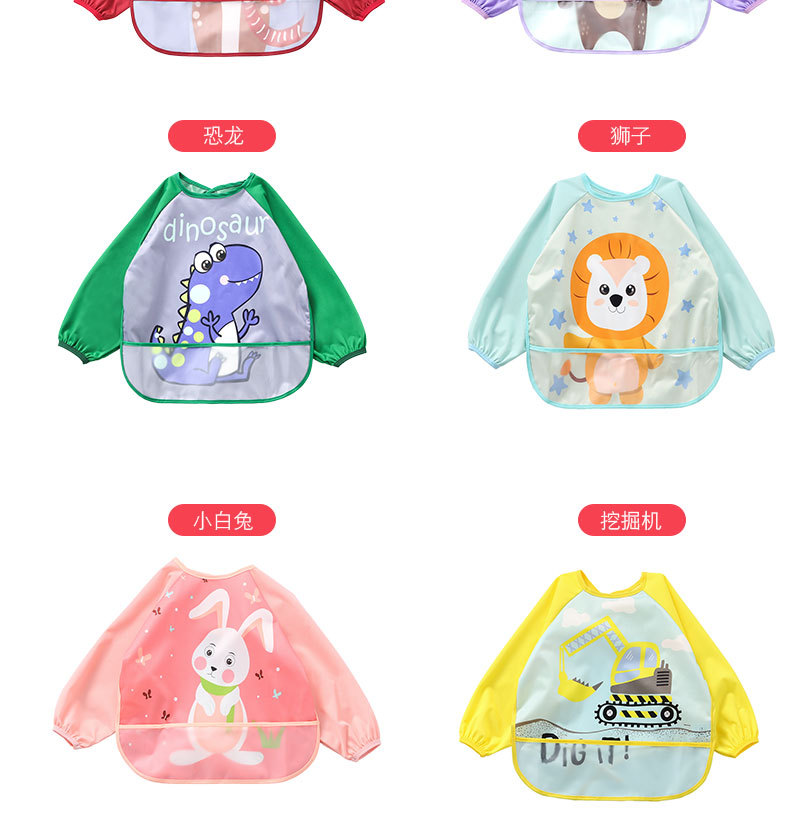 Baby Bibs Infant Kid Anti Dirty Waterproof Integrated Bib Mat Dining Chair Table Long Sleeve Art Smock Self Feeding High-quality