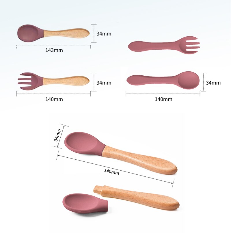 4/6/8 PCS Baby Soft Silicone Sucker Bowl Plate Cup Bibs Spoon Fork Sets Non-slip Tableware Children's Feeding Dishes BPA Free