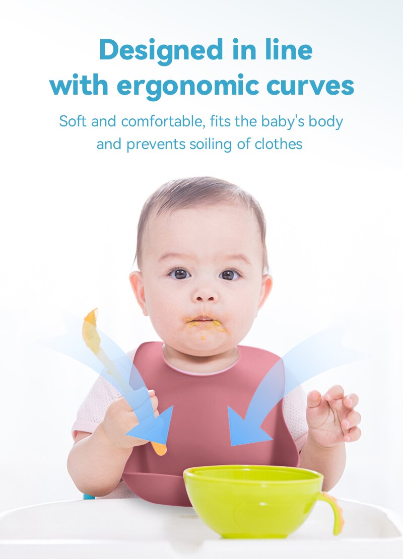 4/6/8 PCS Baby Soft Silicone Sucker Bowl Plate Cup Bibs Spoon Fork Sets Non-slip Tableware Children's Feeding Dishes BPA Free