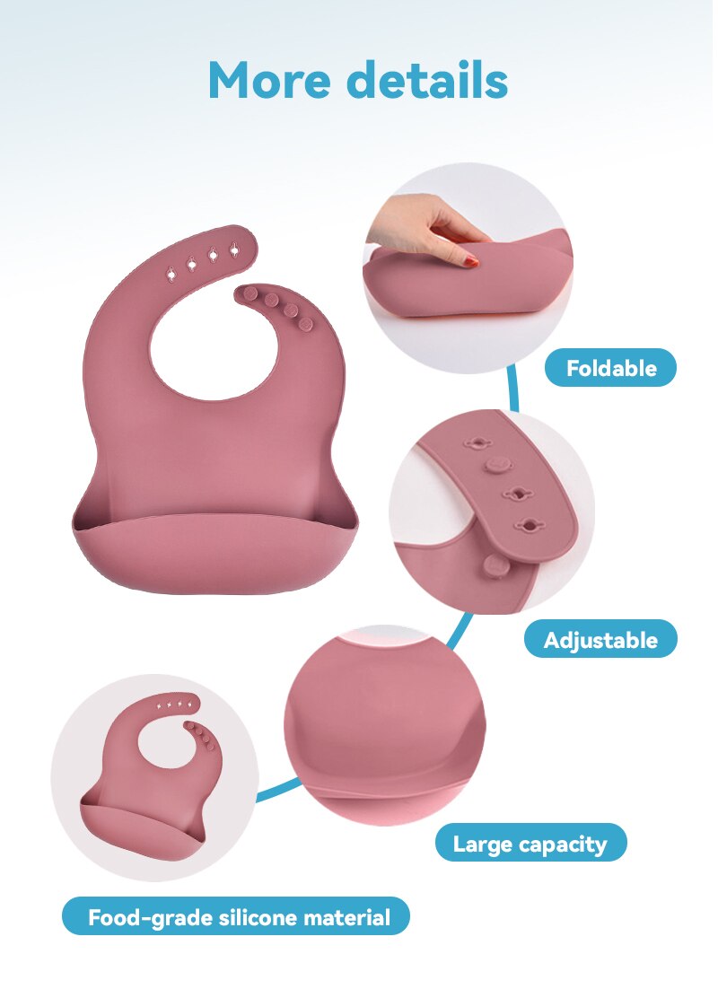 4/6/8 PCS Baby Soft Silicone Sucker Bowl Plate Cup Bibs Spoon Fork Sets Non-slip Tableware Children's Feeding Dishes BPA Free