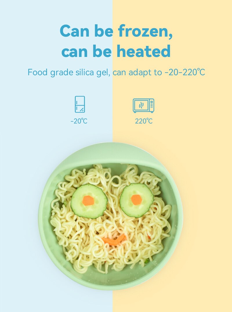 4/6/8 PCS Baby Soft Silicone Sucker Bowl Plate Cup Bibs Spoon Fork Sets Non-slip Tableware Children's Feeding Dishes BPA Free