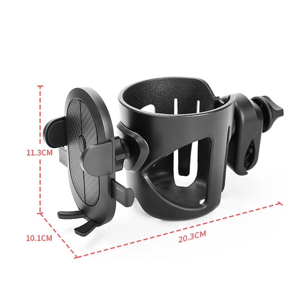 Cup Holder For Stroller Phone Holder Milk Bottle Support For Outing Anti-Slip Design Universal Pram Baby Stroller Accessories
