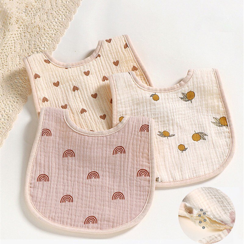 Newborn Bibs Infant Burp Cloths Baby Stuff Feeding Drool Bandana Saliva Towel Toddler Ruffle Floral Bib Baby Accessories