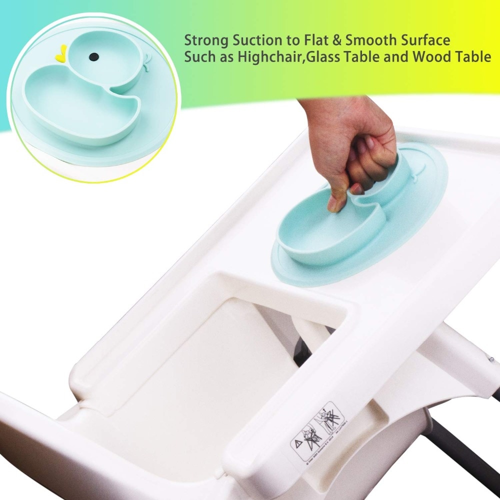 Anti-slip Baby Dishes Food Grade Silicone Plate for Toddler Self-Feeding Suction Placemat Baby stuff Bowl Plush Baby accessories