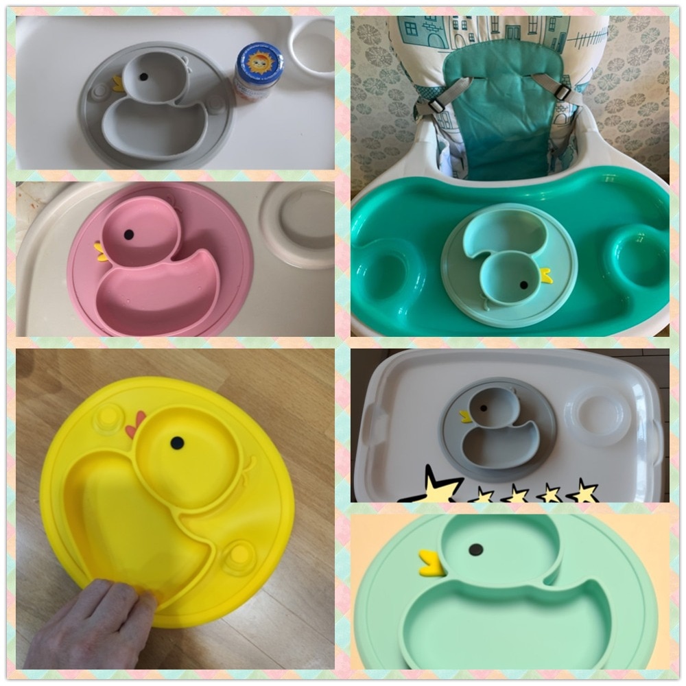 Anti-slip Baby Dishes Food Grade Silicone Plate for Toddler Self-Feeding Suction Placemat Baby stuff Bowl Plush Baby accessories