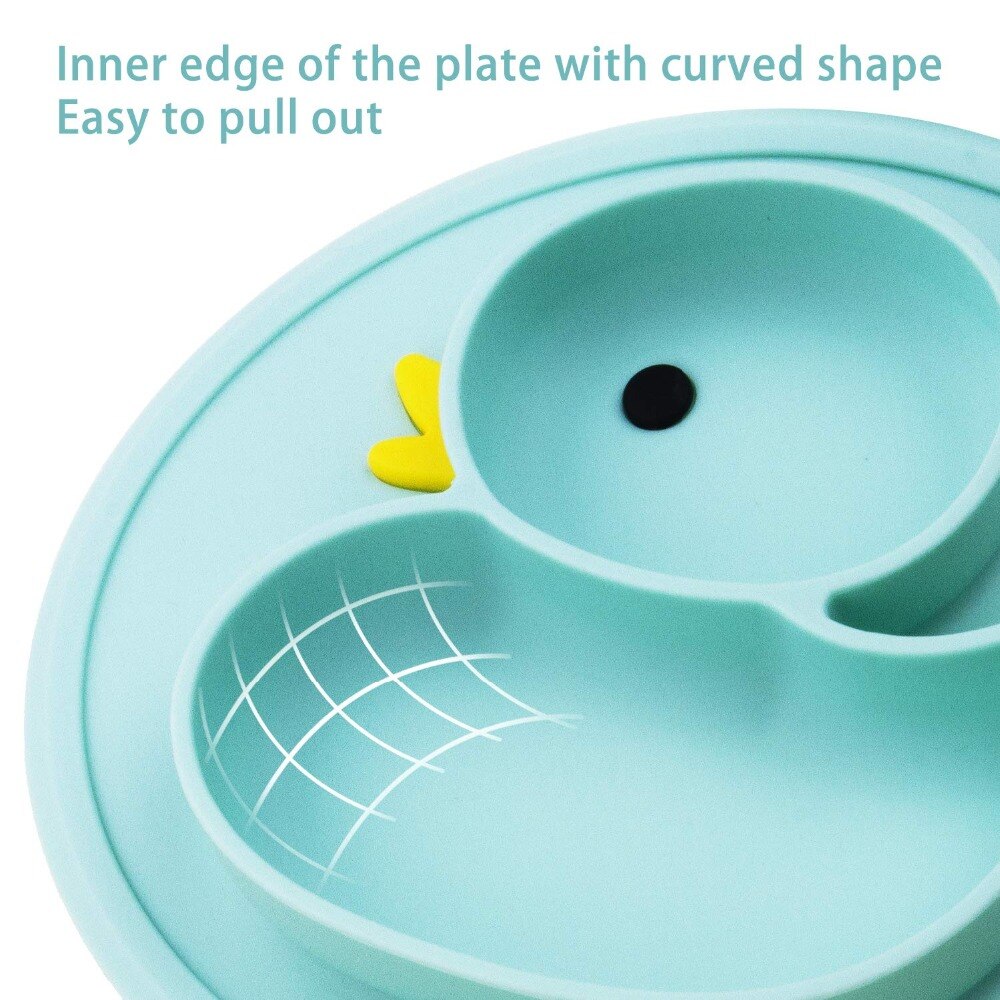 Anti-slip Baby Dishes Food Grade Silicone Plate for Toddler Self-Feeding Suction Placemat Baby stuff Bowl Plush Baby accessories