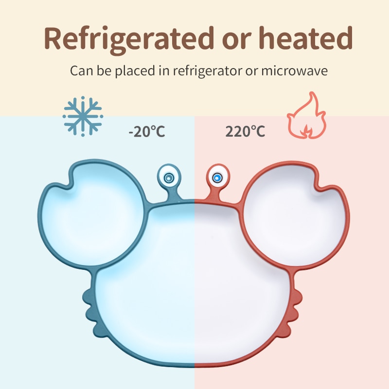Baby Dish Baby Bowls Plates and Spoons Set Crab Kawaii Dishes Food Silicone Feeding Bowl Non-Slip Babies Tableware Kids Stuff Baby Dish Baby Bowls Plates and Spoons Set Crab Kawaii Dishes Food Silicone Feeding Bowl Non-Slip Babies Tableware Kids Stuff