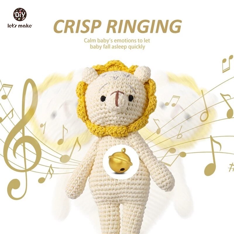 1Pc Baby Toy Handmade Crochet Rattle Plush Dolls Cartoon Animal Elephant Stuffed Toys Soothing Baby Sleeping Kids Christmas Gift 1Pc Baby Toy Handmade Crochet Rattle Plush Dolls Cartoon Animal Elephant Stuffed Toys Soothing Baby Sleeping Kids Christmas Gift