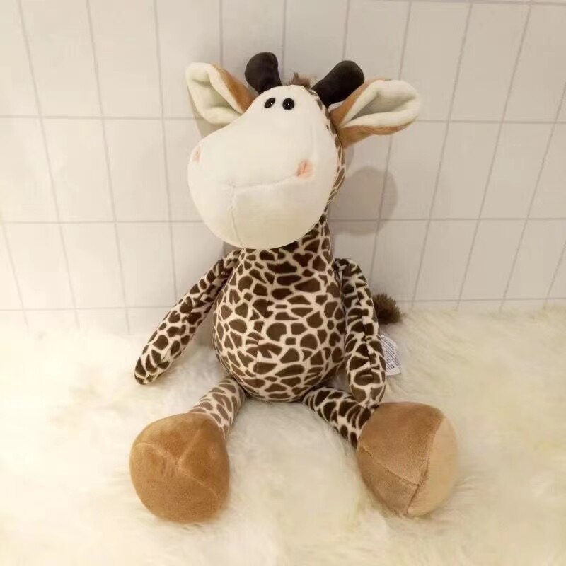 Forest Brothers Doll Lion Tiger Elephant Giraffe Dog Plush Stuffed Toy Children's Doll Birthday Gift Jungle Animal