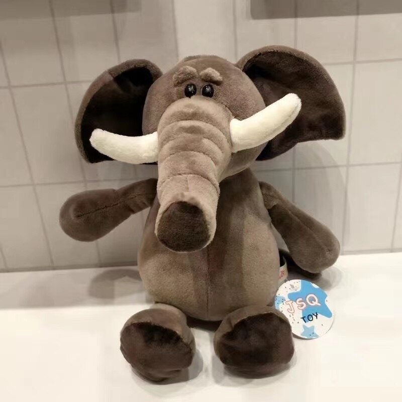 Forest Brothers Doll Lion Tiger Elephant Giraffe Dog Plush Stuffed Toy Children's Doll Birthday Gift Jungle Animal