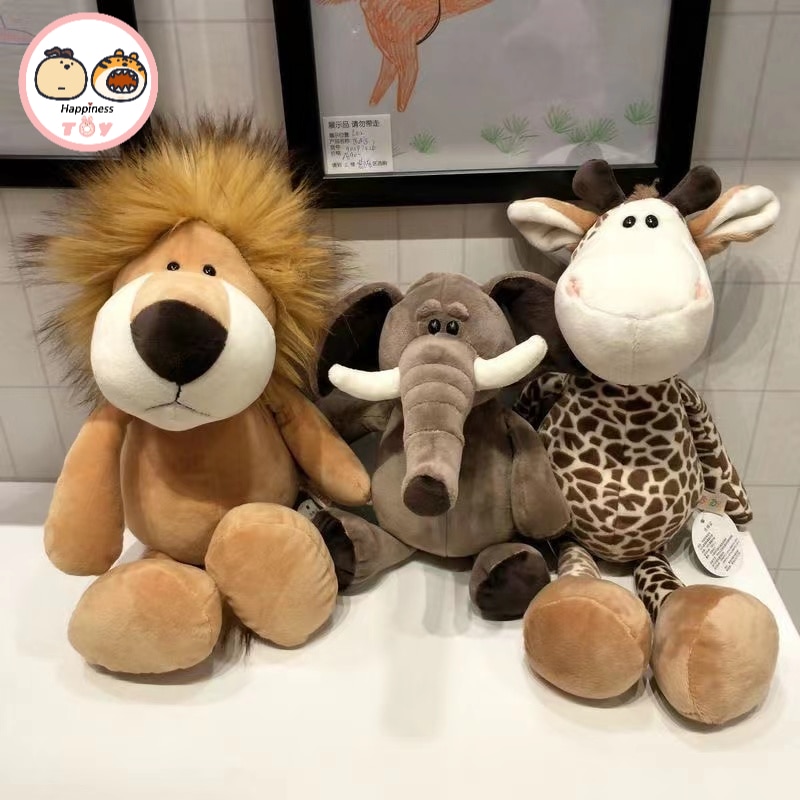Forest Brothers Doll Lion Tiger Elephant Giraffe Dog Plush Stuffed Toy Children's Doll Birthday Gift Jungle Animal Forest Brothers Doll Lion Tiger Elephant Giraffe Dog Plush Stuffed Toy Children's Doll Birthday Gift Jungle Animal