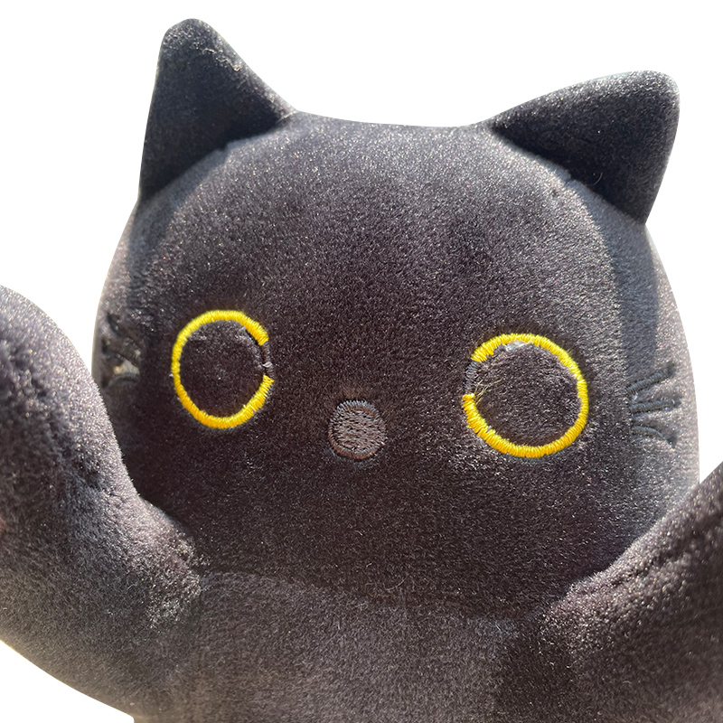 50cm New Long Cat Plush Pillow With Fish Heart Kawaii Soft Stuffed Toy Plushie Squishy Kitten Cushion Birthday Gifts For Girls