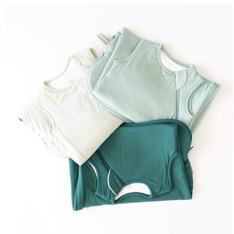 Bamboo Fiber Baby Summer Sleeping Bag Soft Comfortable Zipper Infant Baby Newborn Sleep Sack Sleeveless Sleep Bags for Kids